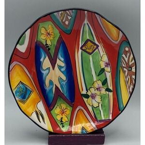 Clay Art‎ Surf's Up Salad Plate Surfboards